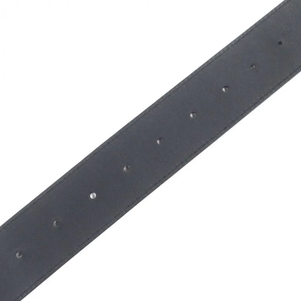 Gucci Double Wide Belt Leather GG Marmont Buckle Black Gold - Picture 6 of 10